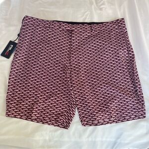 Ralph Lauren RLX Burgundy Car Print Shorts
